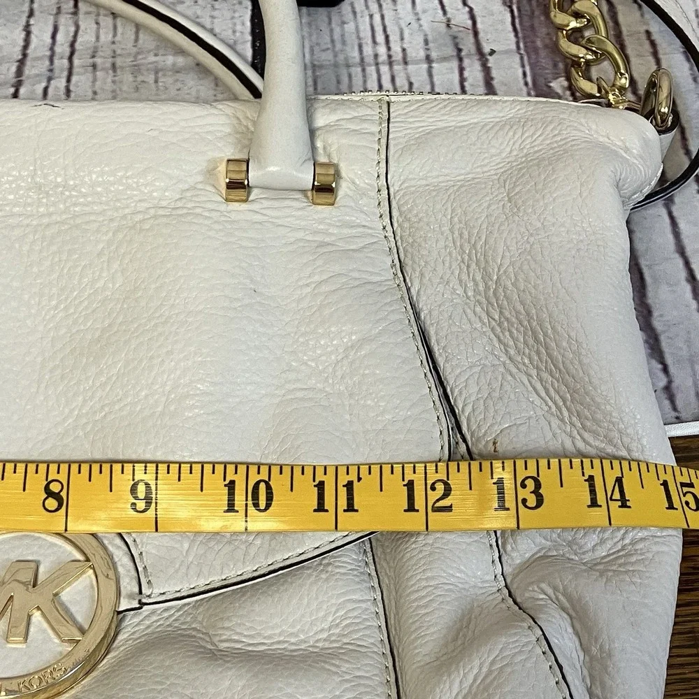 Michael‎ Kors Fulton Satchel Classic Style Pebbled Leather Mk Logo